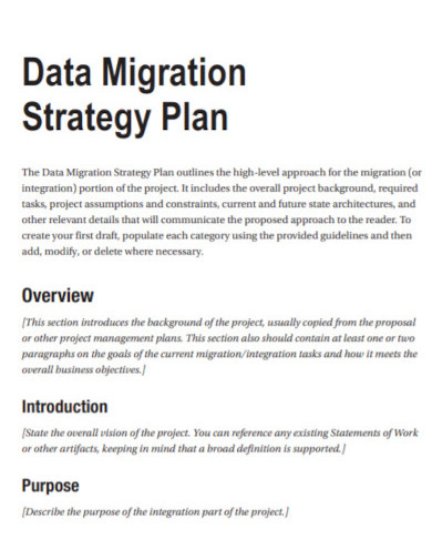 data migration strategy plans