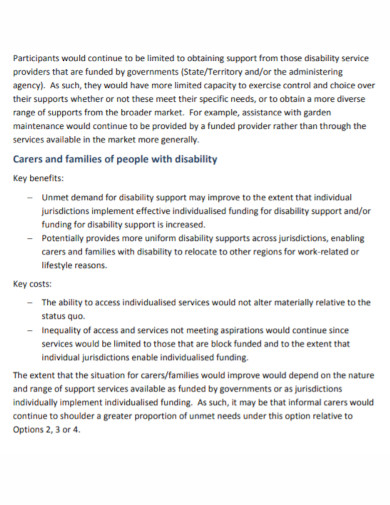 disability insurance impact statement
