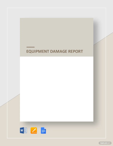 Editable Equipment Damage Report Template