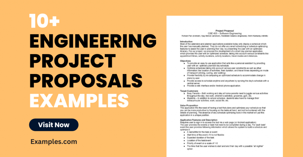 Engineering Project Proposals Examples