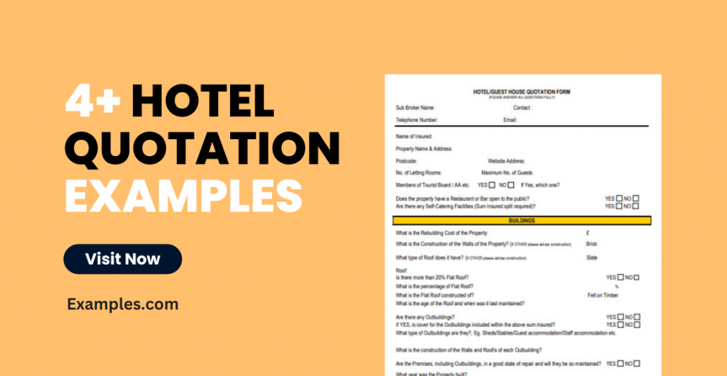 Hotel Quotation Examples