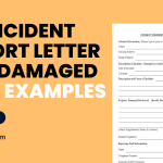 Incident Report Letter for Damaged Item Examples
