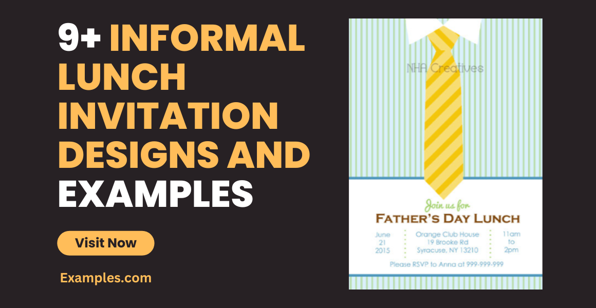 Informal Lunch Invitation Designs and Exampless