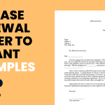 Lease Renewal Letter to Tenant Examples