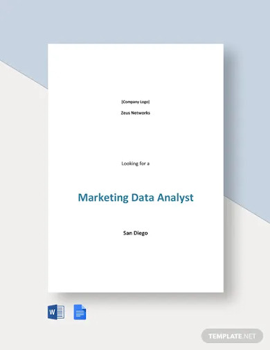 Marketing Data Analyst Job Description Template