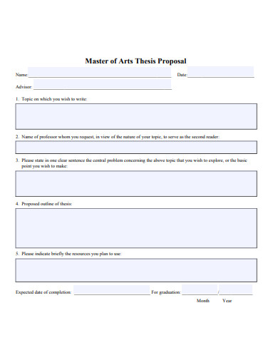 master of arts thesis proposal