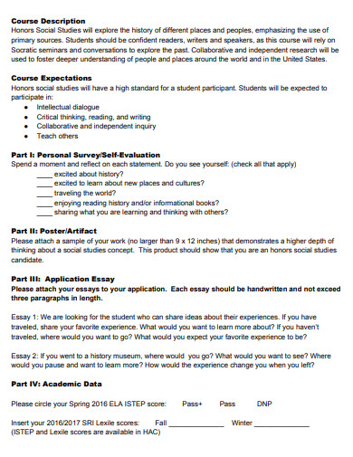 middle school application essay template