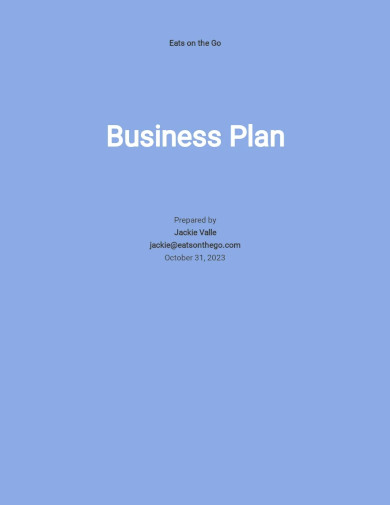 New Business Development Plan Template