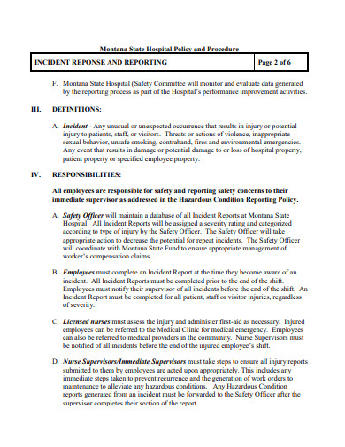 Nurse Incident Report - 4+ Examples, Format, Pdf | Examples