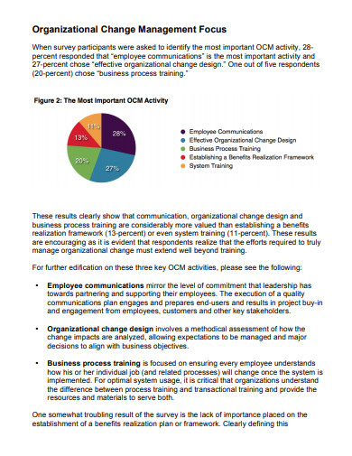 organizational change management report