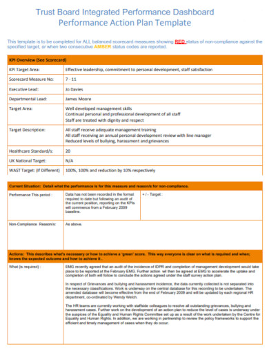 Performance Action Plan - 10+ Examples, Format, Pdf | Examples