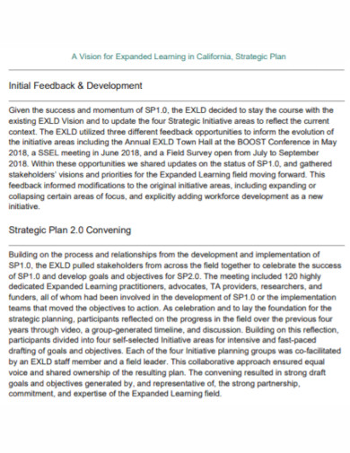 printable learning strategic plan