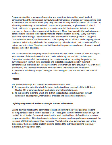 program evaluation essay in pdf