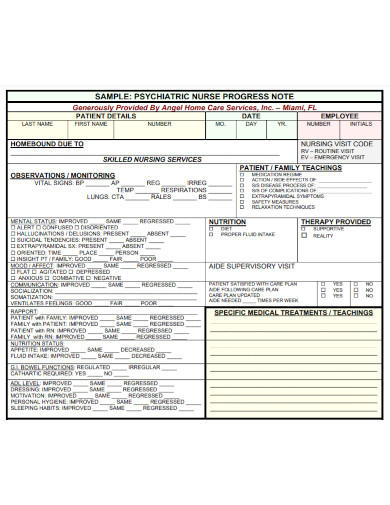 6+ Psychiatric Progress Note Examples in PDF | Examples