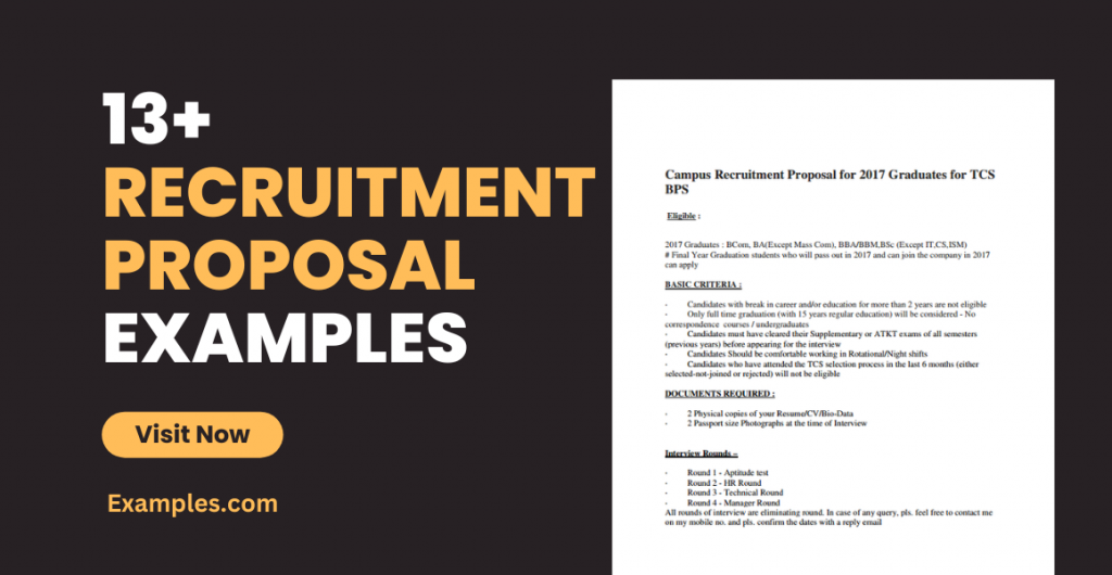 Recruitment Proposal Examples