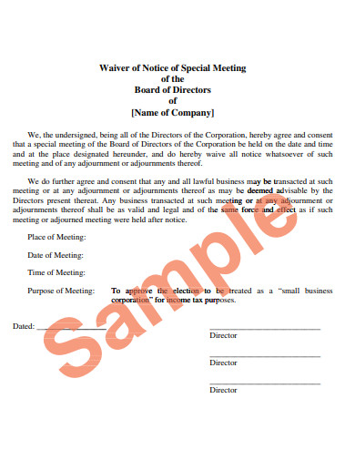 Notice Of Board Meeting 10 Examples Format How To Compose Pdf