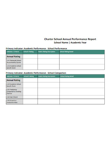 school annual performance report