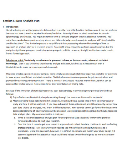 Data Analysis Plan - 10+ Examples, Format, Pdf | Examples