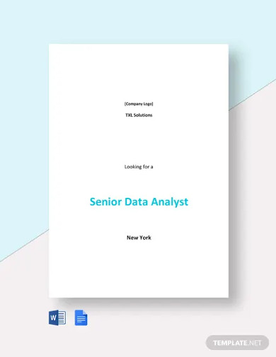 Senior Data Analyst Job Description Template