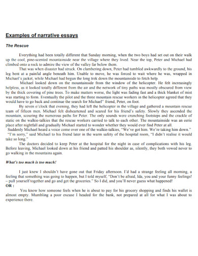 Short Narrative Essay - 8+ Examples, Format, Pdf | Examples