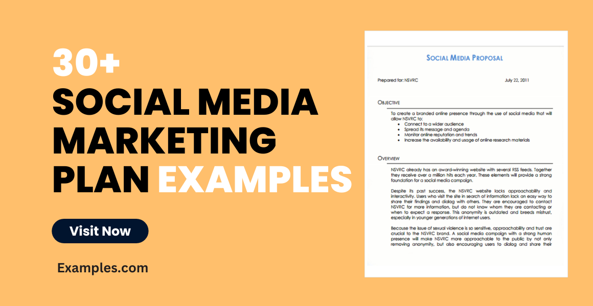social media marketing plan examples