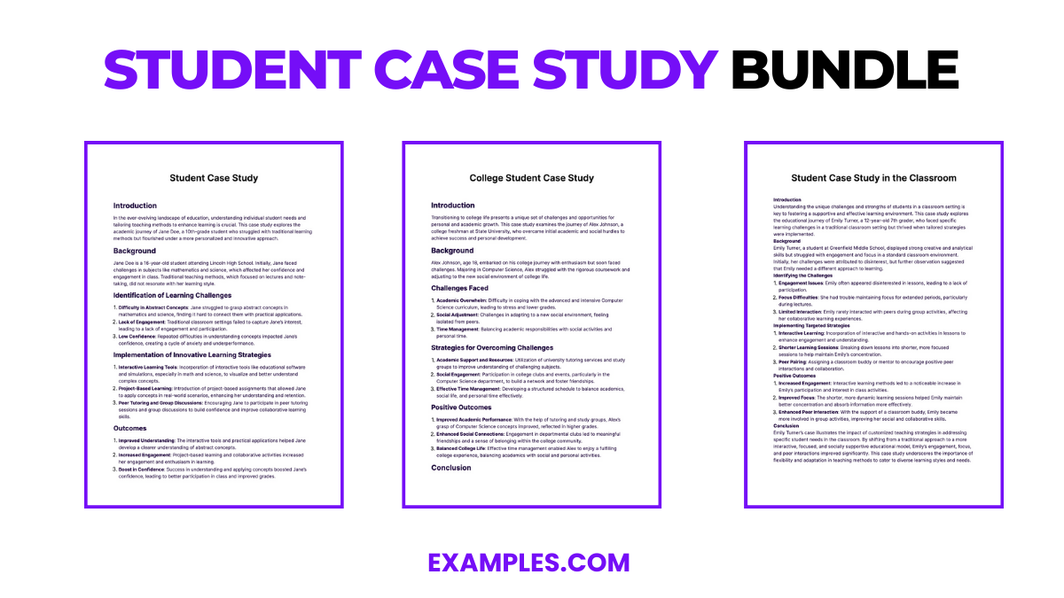 student case study bundle