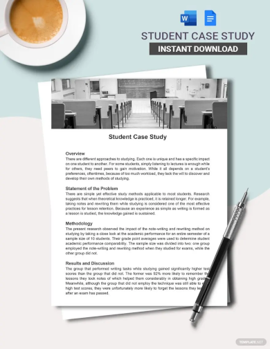 student case study template
