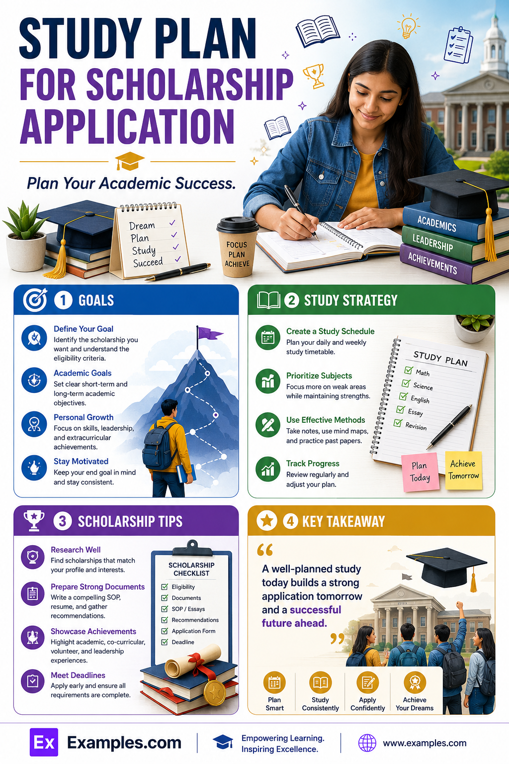4+ Study Plan for Scholarship Application Examples to Download