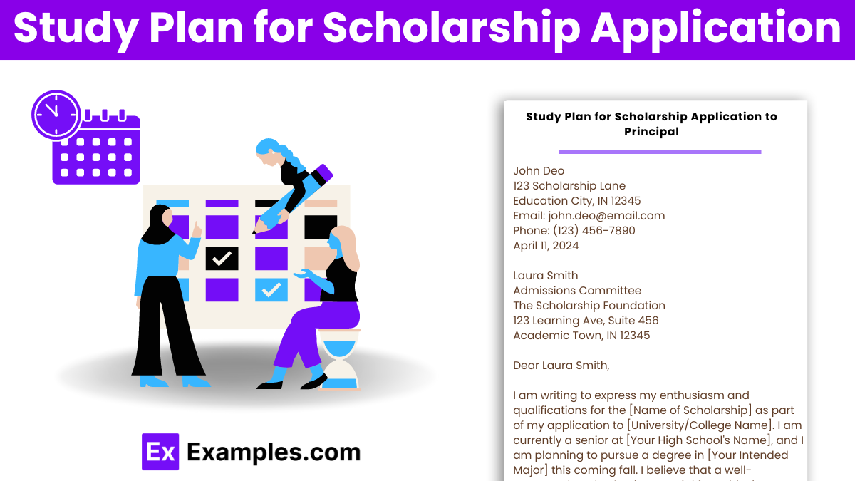 study plan sample for phd scholarship