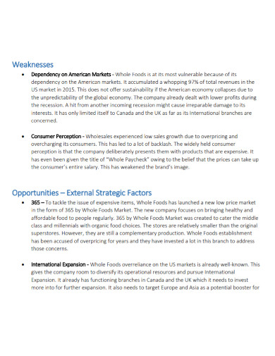 Supermarket SWOT Analysis - 10+ Examples, Format, Pdf | Examples