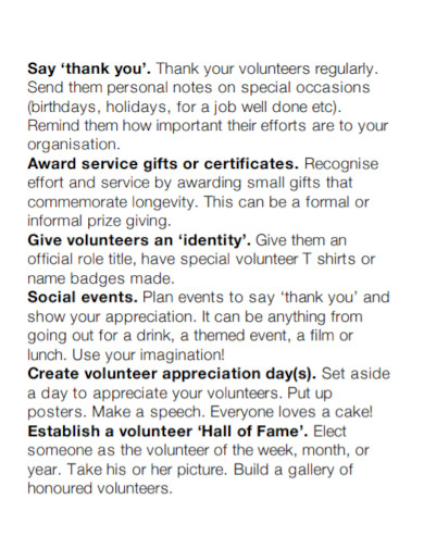 Volunteer Appreciation Speech - 3+ Examples, Format, Sample | Examples