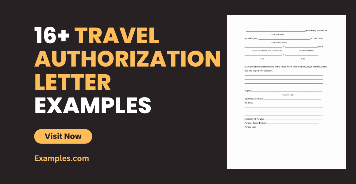 Travel Authorization Letter Examples