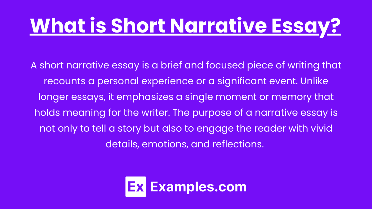 What is Short Narrative Essay