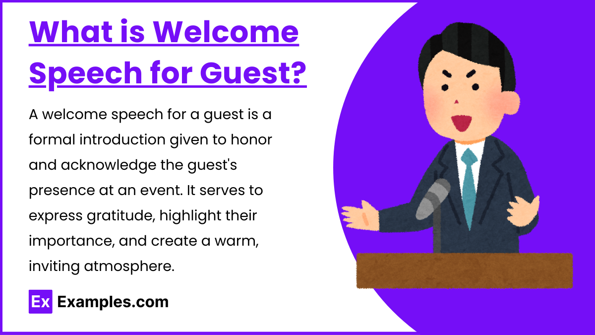 What is Welcome Speech for Guest