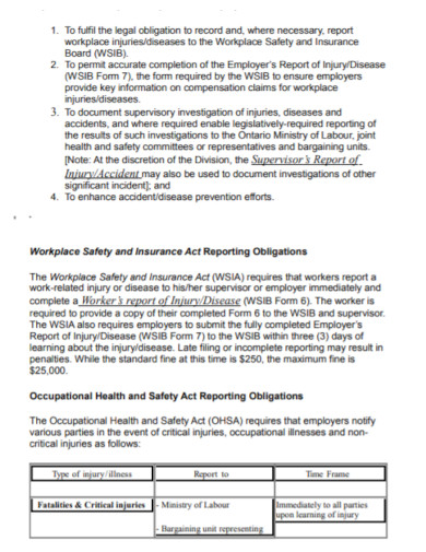 Work Accident Report - 7+ Examples, Format, Pdf | Examples