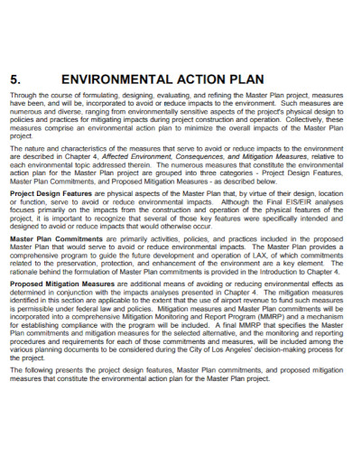 environmental action plan template