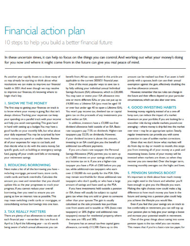 financial future action plan
