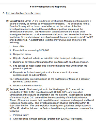 Image 3 for Sample Fire Investigation Report Template