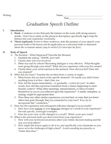 graduation speech writing tips