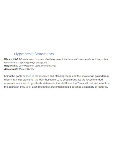 hypothesis statement format
