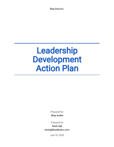 leadership development action plan template