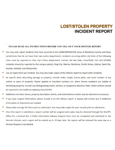 lost stolen incident report1