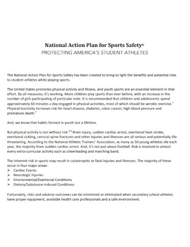 National Action Plan for Sports