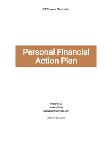 personal financial action plan template