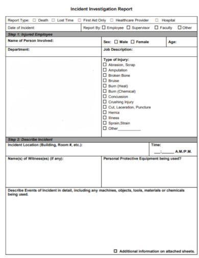 Incident Investigative Report - 10+ Examples, Format, Pdf 