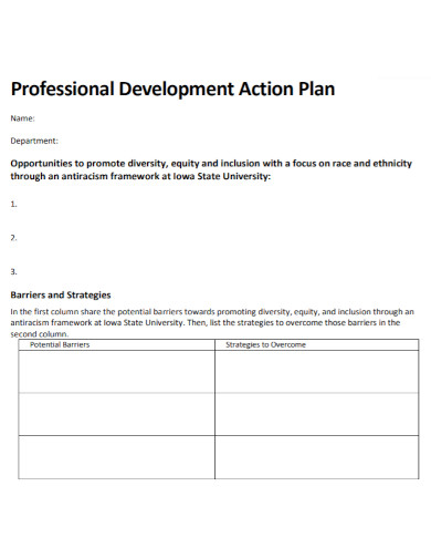 professional development action plan
