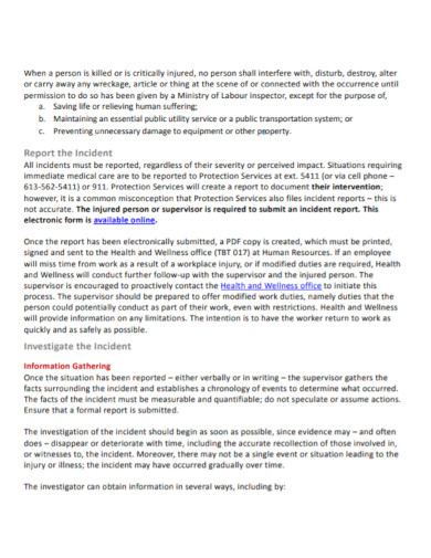 Incident Investigative Report - 10+ Examples, Format, Pdf | Examples
