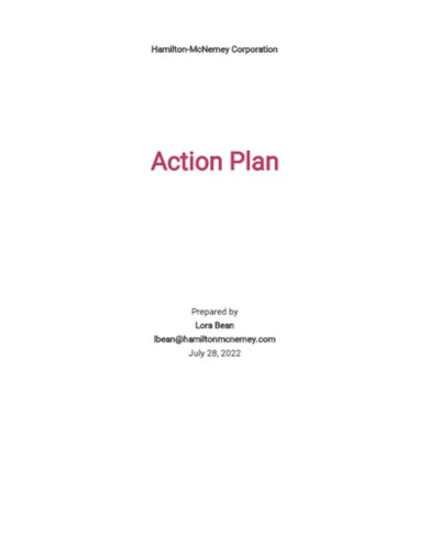 risk action plan templates