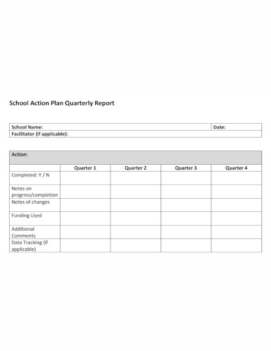 school quarterly action plan