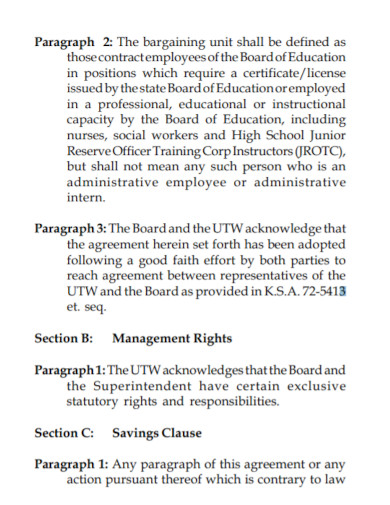 Standard Teacher Employment Agreement